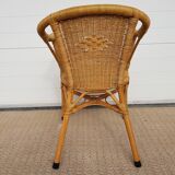 Old chair in Osier and Bamboo 60s
