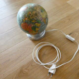 Light earth globe in vintage J-Forest glass from the 1940s