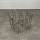 Postmodern magazine rack 80s chrome metal vintage memphis