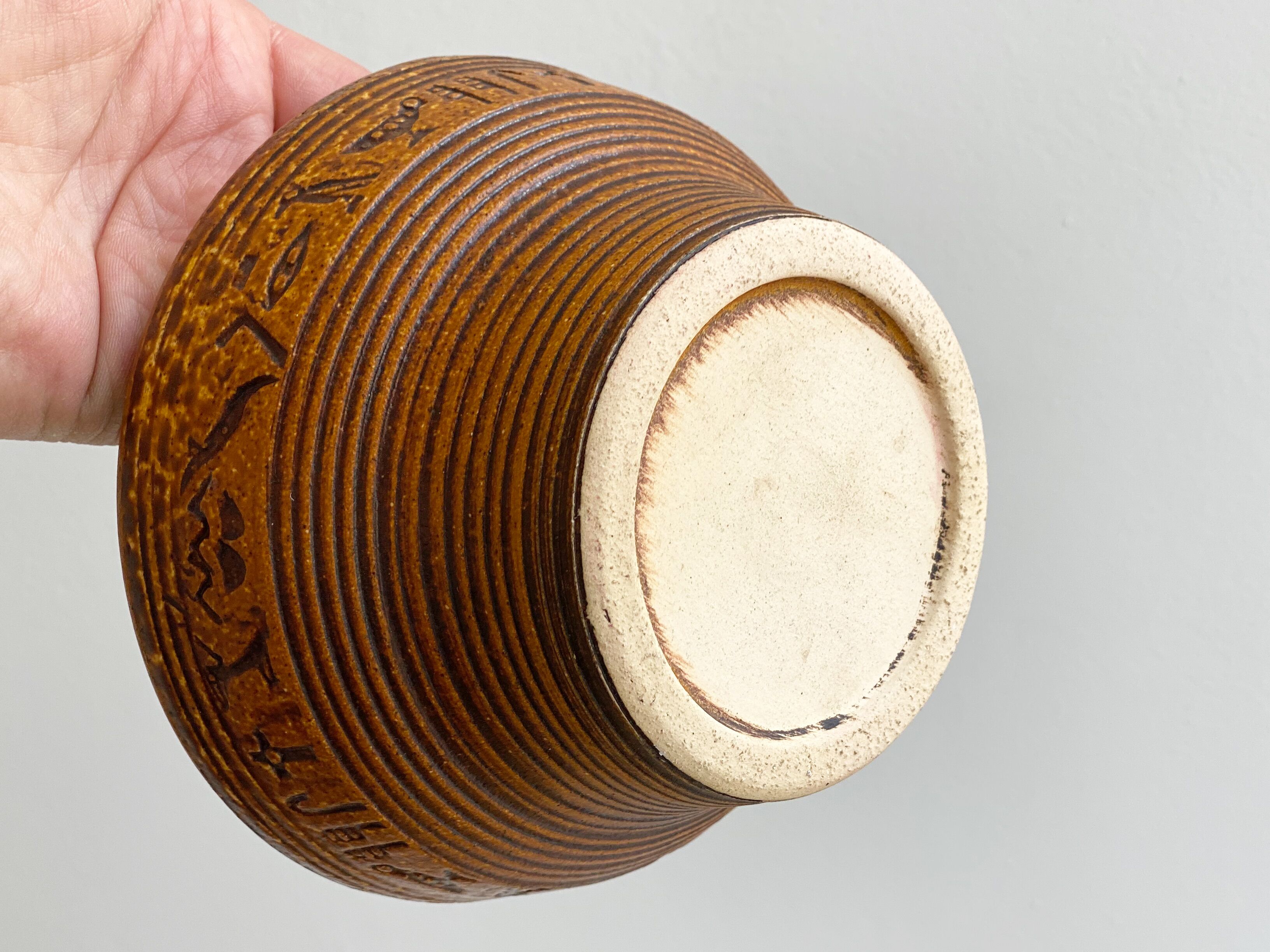 Low vintage german ceramic planter