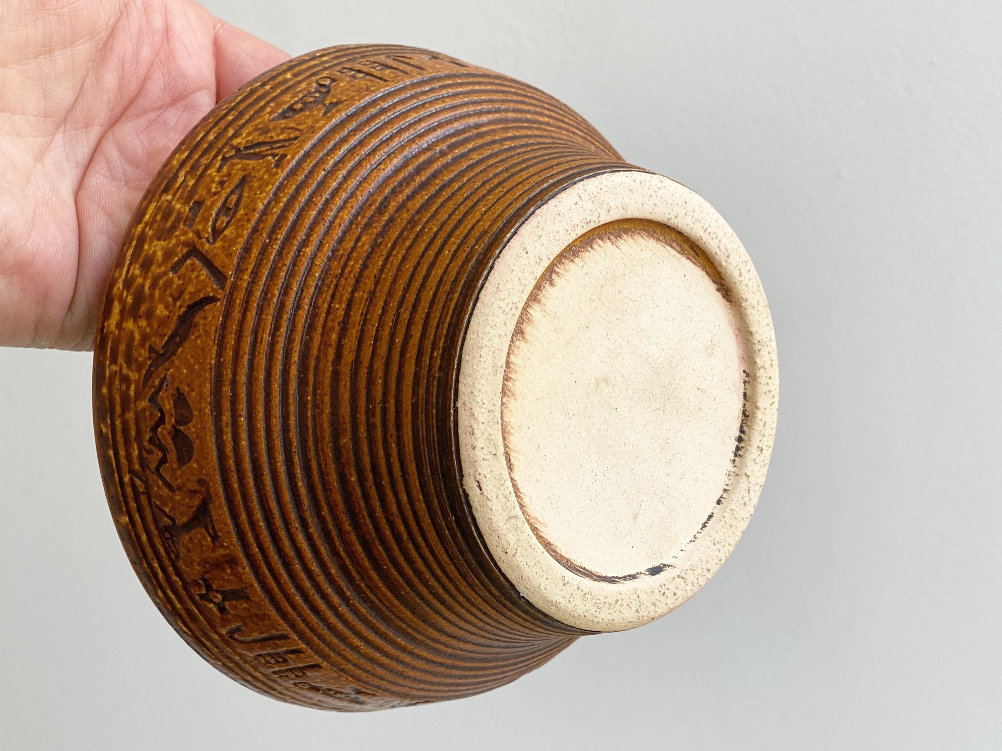 Low vintage german ceramic planter
