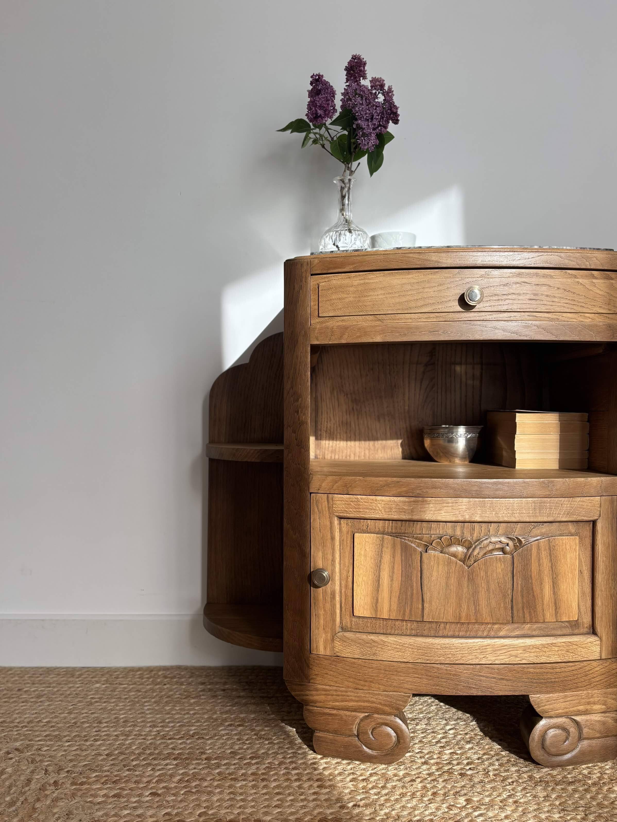 Restored Art Deco bedside table or accent furniture