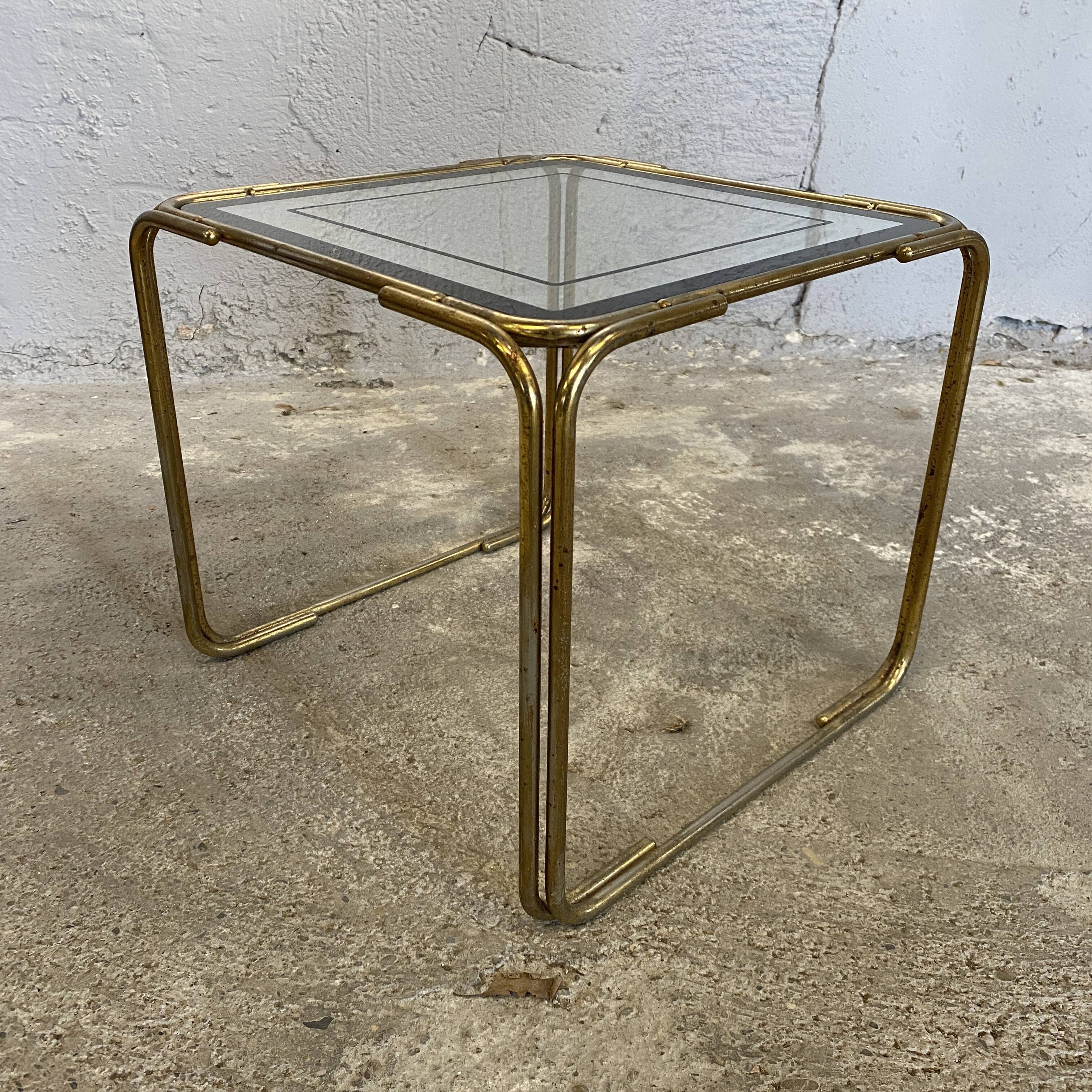 Gold metal sofa tip, 1970