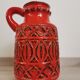 Red Vase Scheurich Vintage