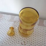 Yellow transparent glass carafe