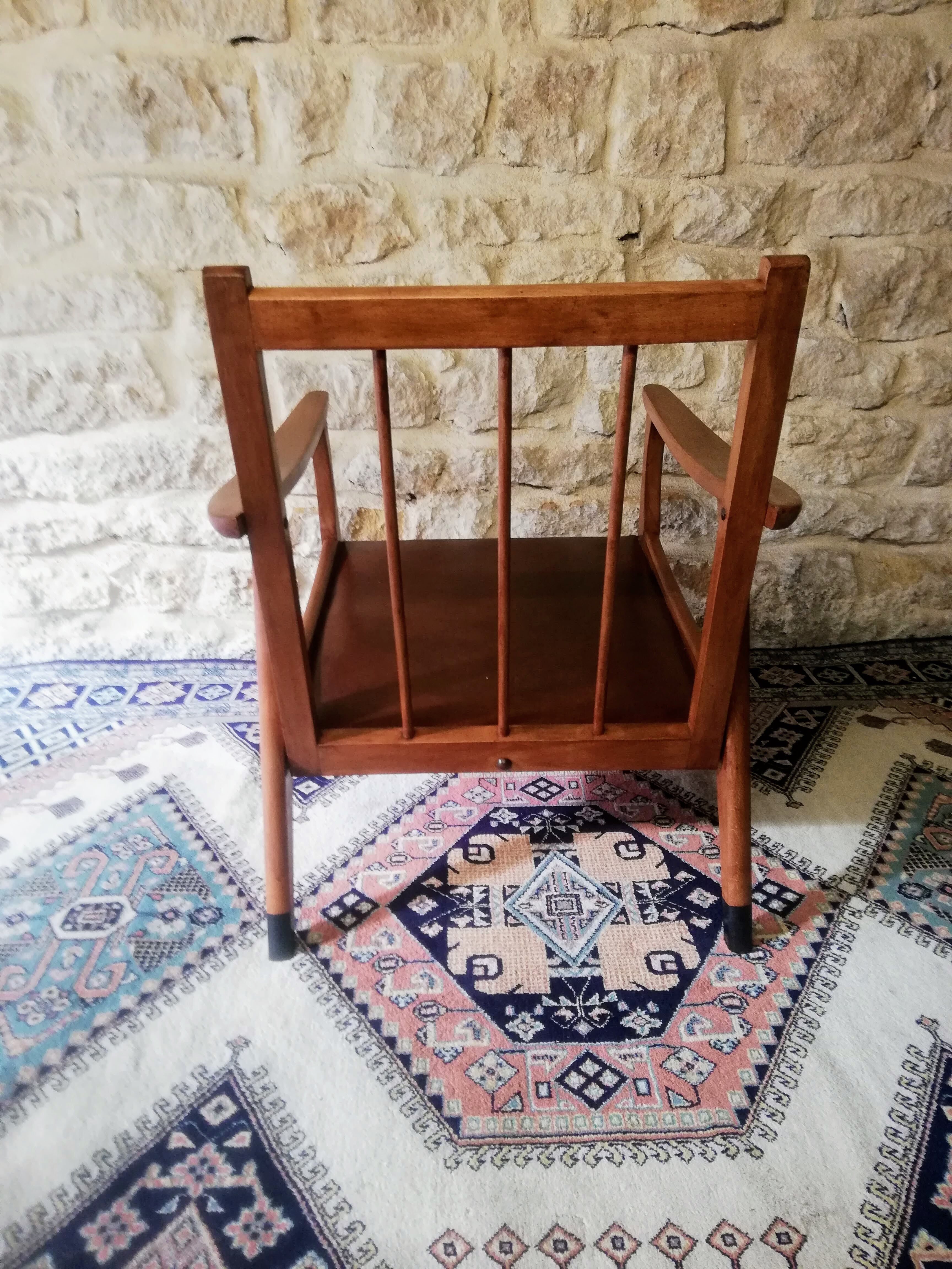 Vintage Danish armchair 1950 Scandinavian style, compass legs