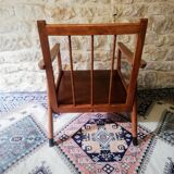 Vintage Danish armchair 1950 Scandinavian style, compass legs