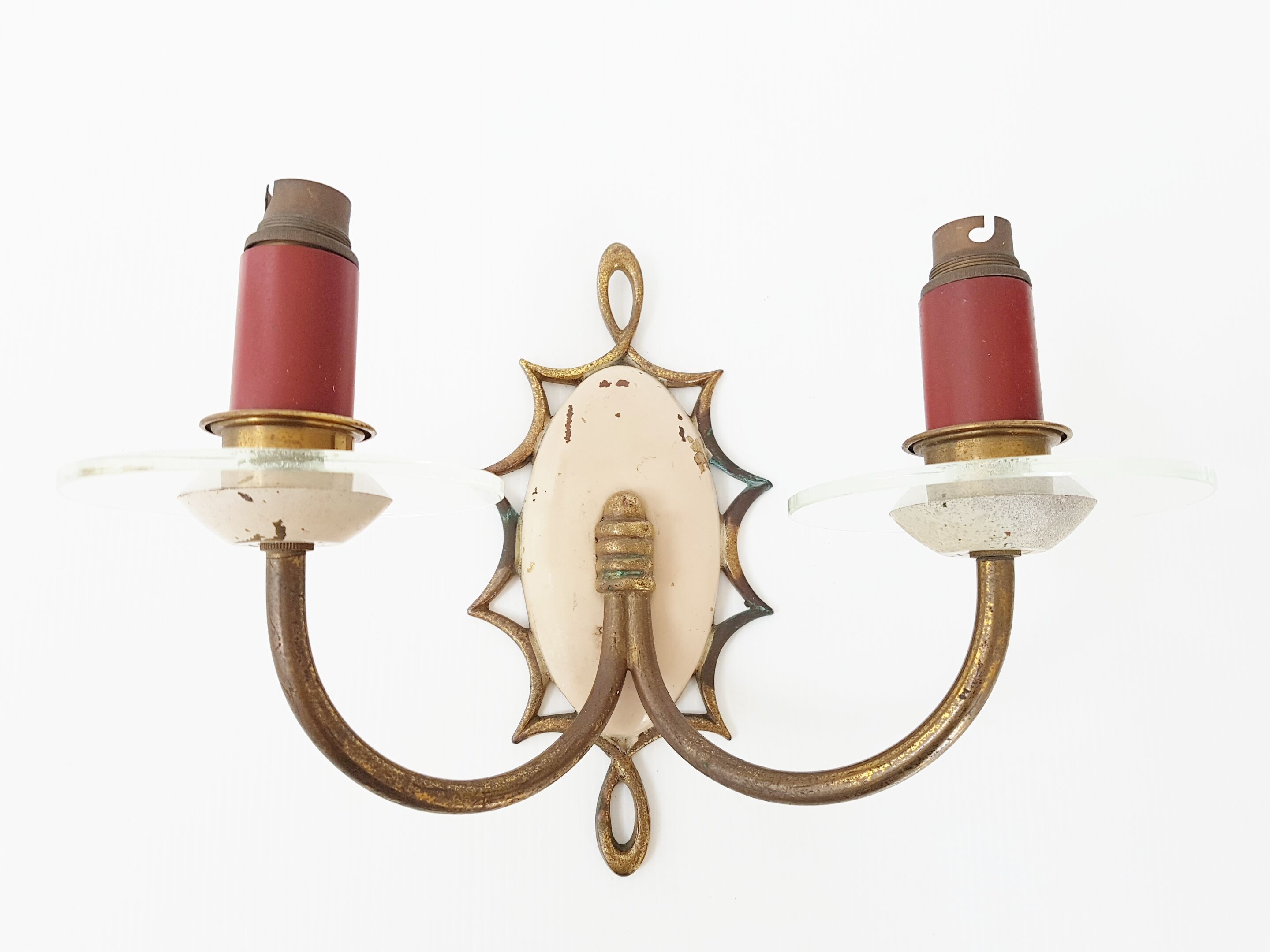 Wall light double metal 1950