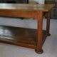 Large solid oak draper's table, 1950s