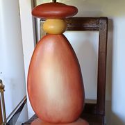 ceramic pebble lamp 1990 signed François Chatain