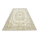 Tapis Vintage Beige et Vert Sauge Motifs Floraux Médaillon, 187x305 Cm