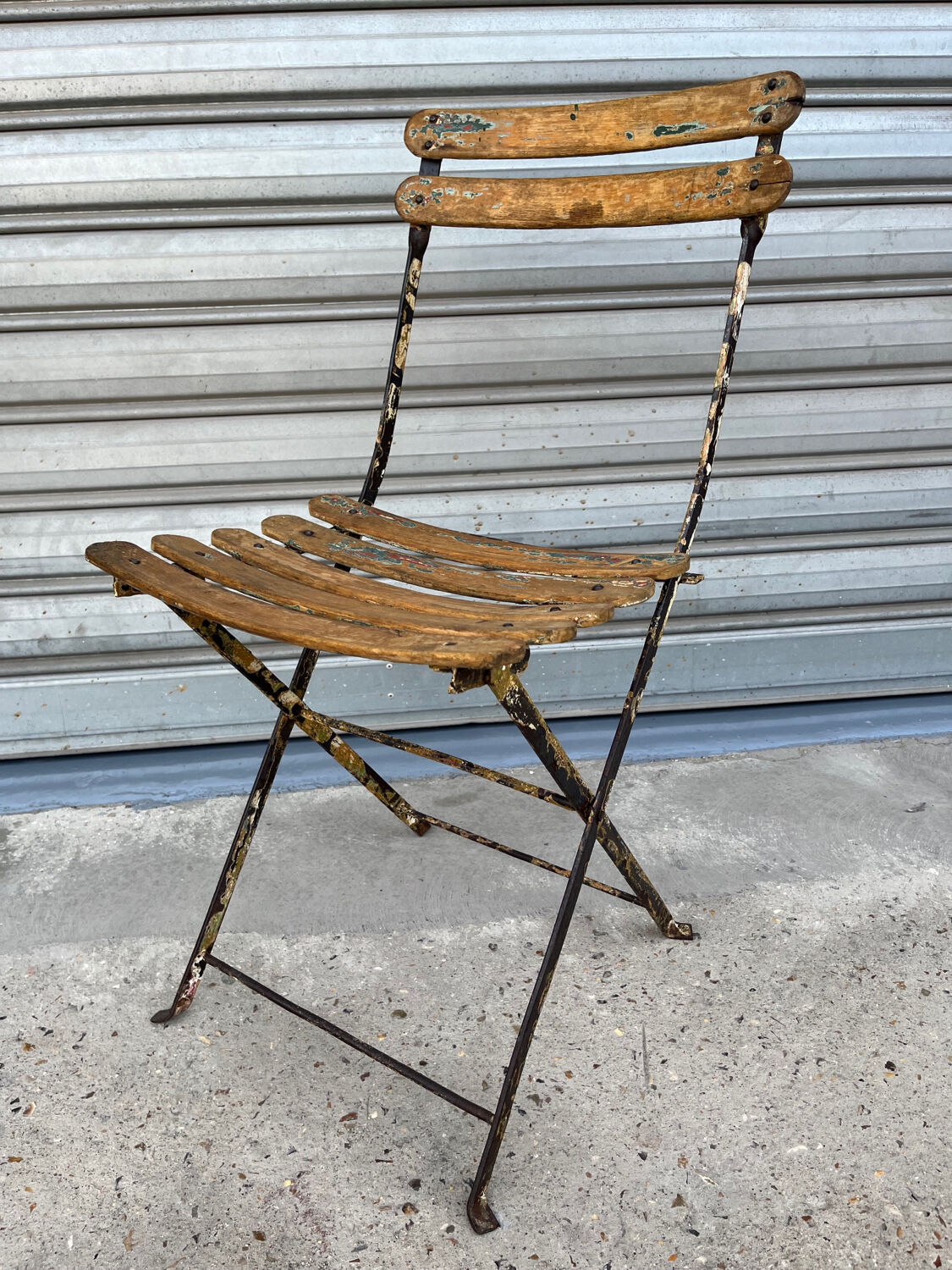 Wood and metal bistro chair