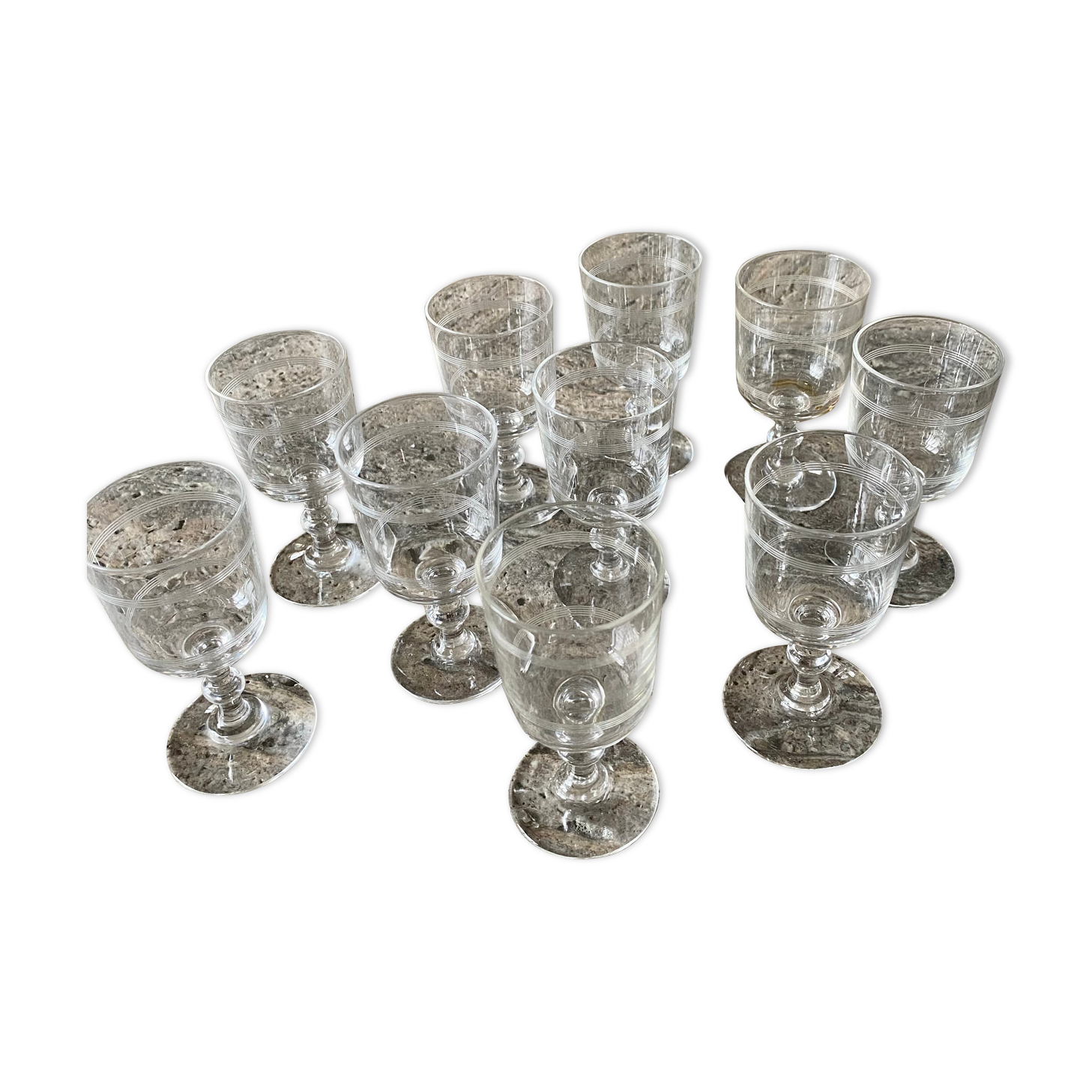 Baccarat engraved crystal glasses