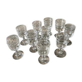 Baccarat engraved crystal glasses