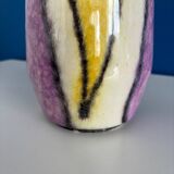 vase west germany violet jaune et doré / vase made in germany