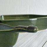 2 grands ramequins en céramique, design en forme de bouteilles vertes