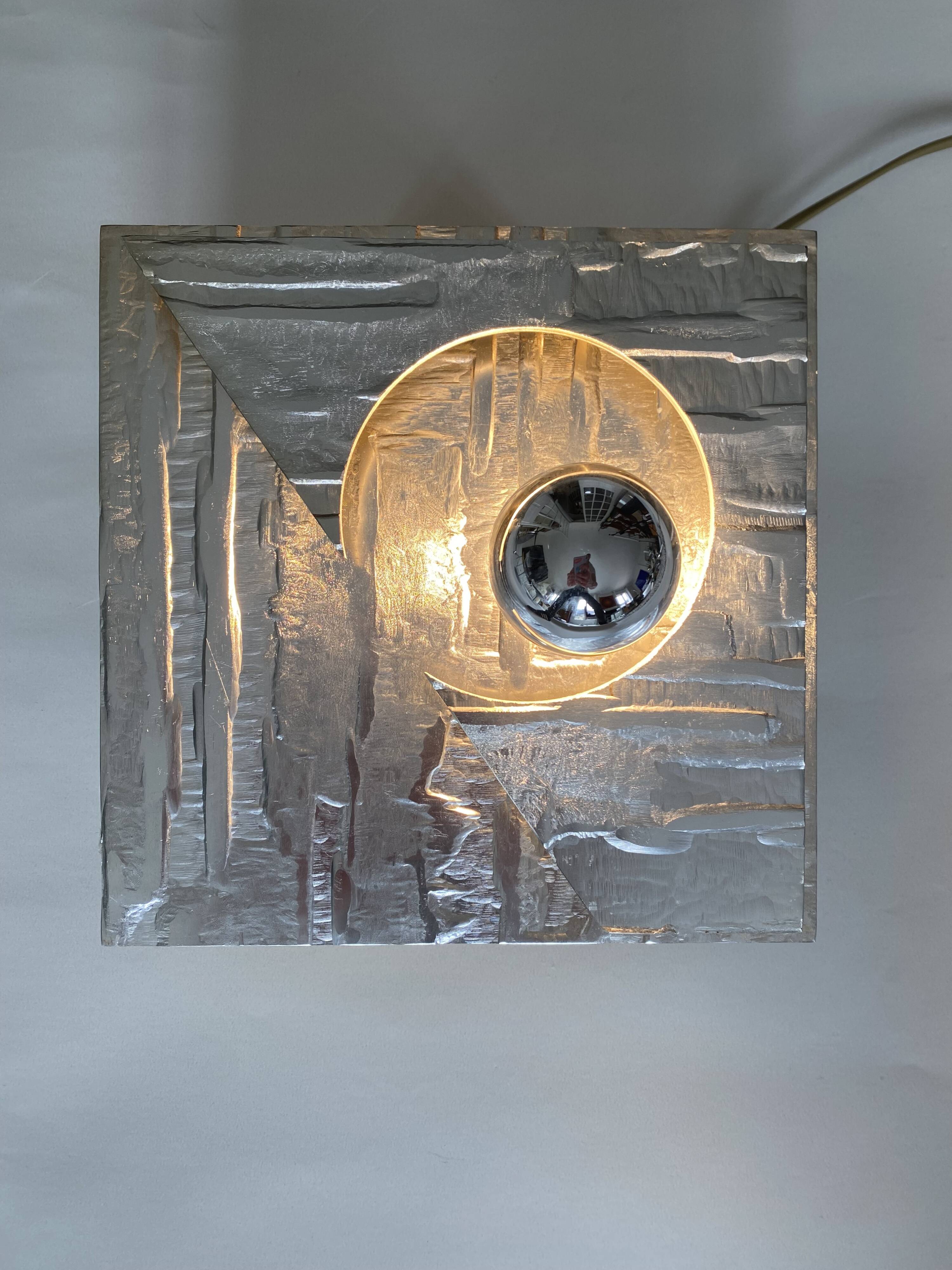 Lumalux 2000 aluminum wall light from the 1970s.