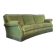 Canapé/fauteuil trois places vintage vert olive à franges