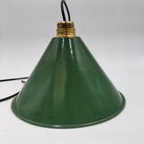 Old enamelled sheet metal lamp