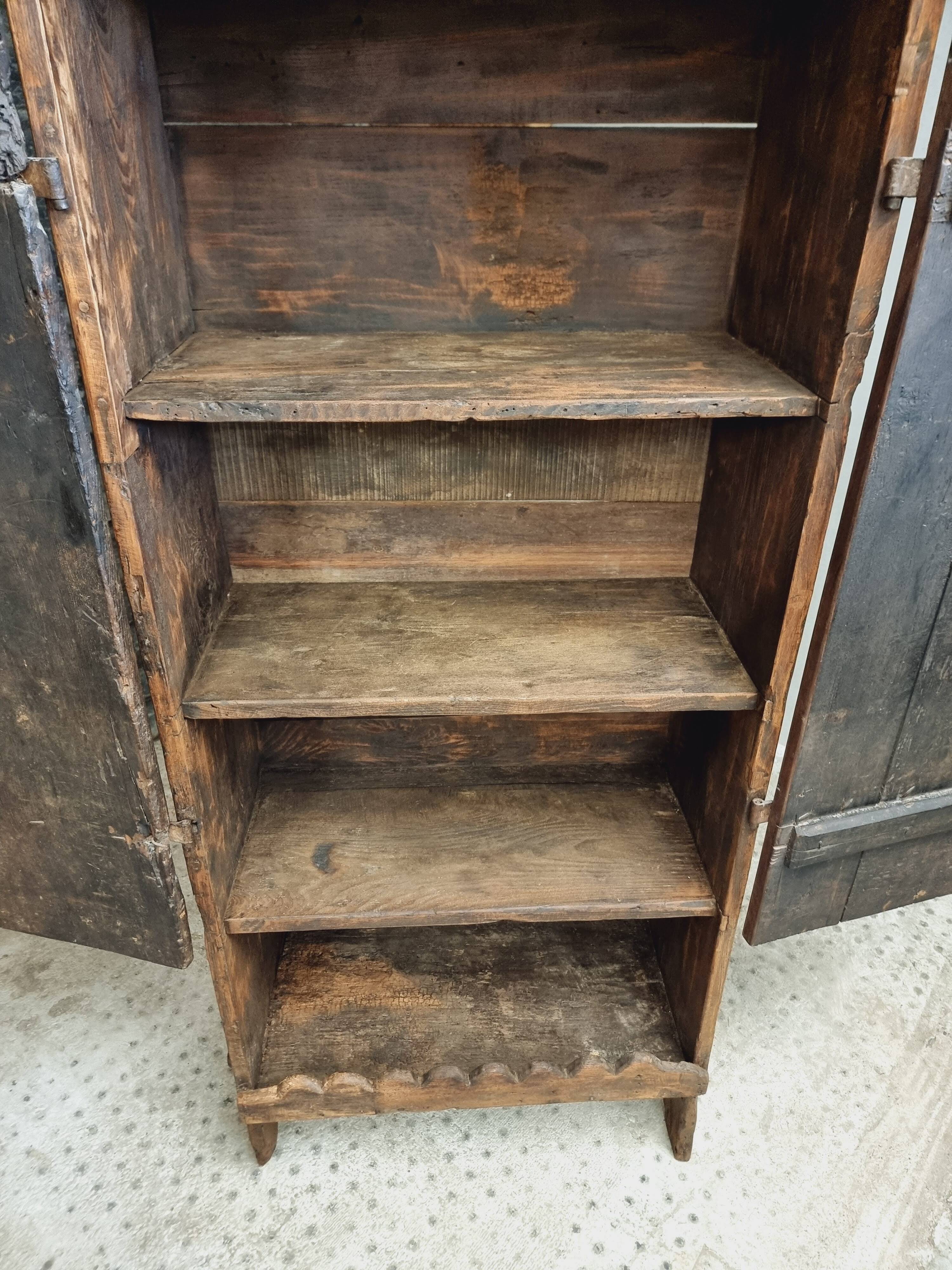 Antique Spanish cabinet chestnut 18th century 88 x 190 cm