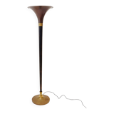 Art Deco metal and brass floor lamp