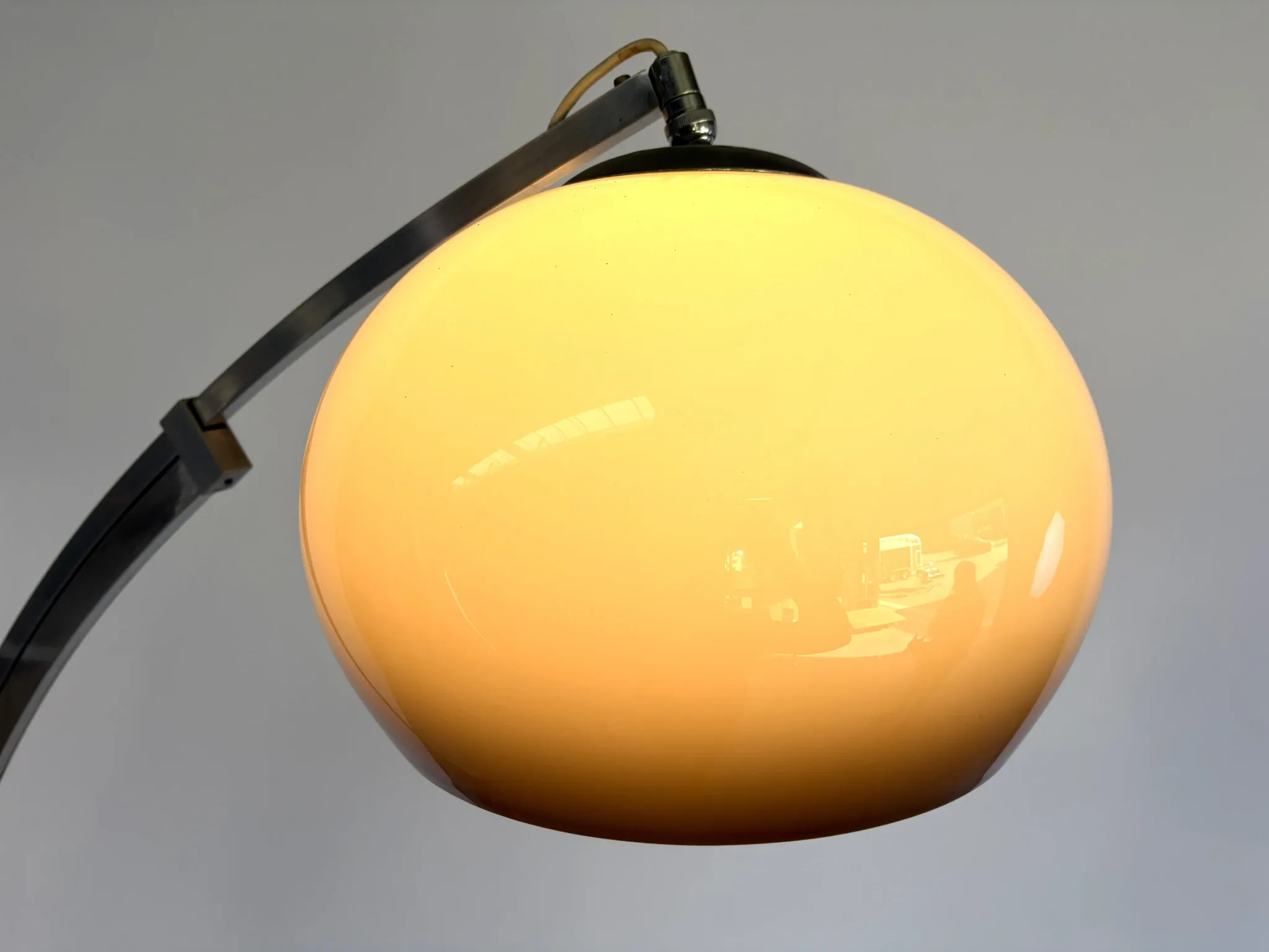 Large extendable arch floor lamp, 1970s