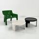 Set of 2 large reversible nesting tables by G. Frattini for Cassina, 70