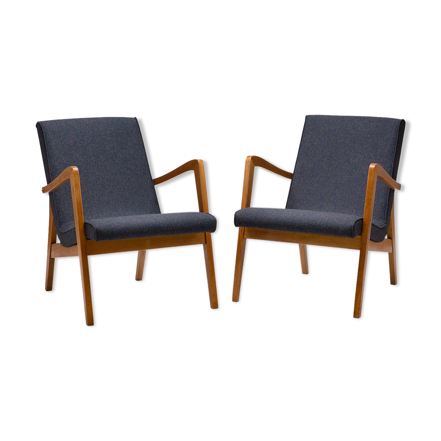 A pair of 300-138 armchairs from the 60s