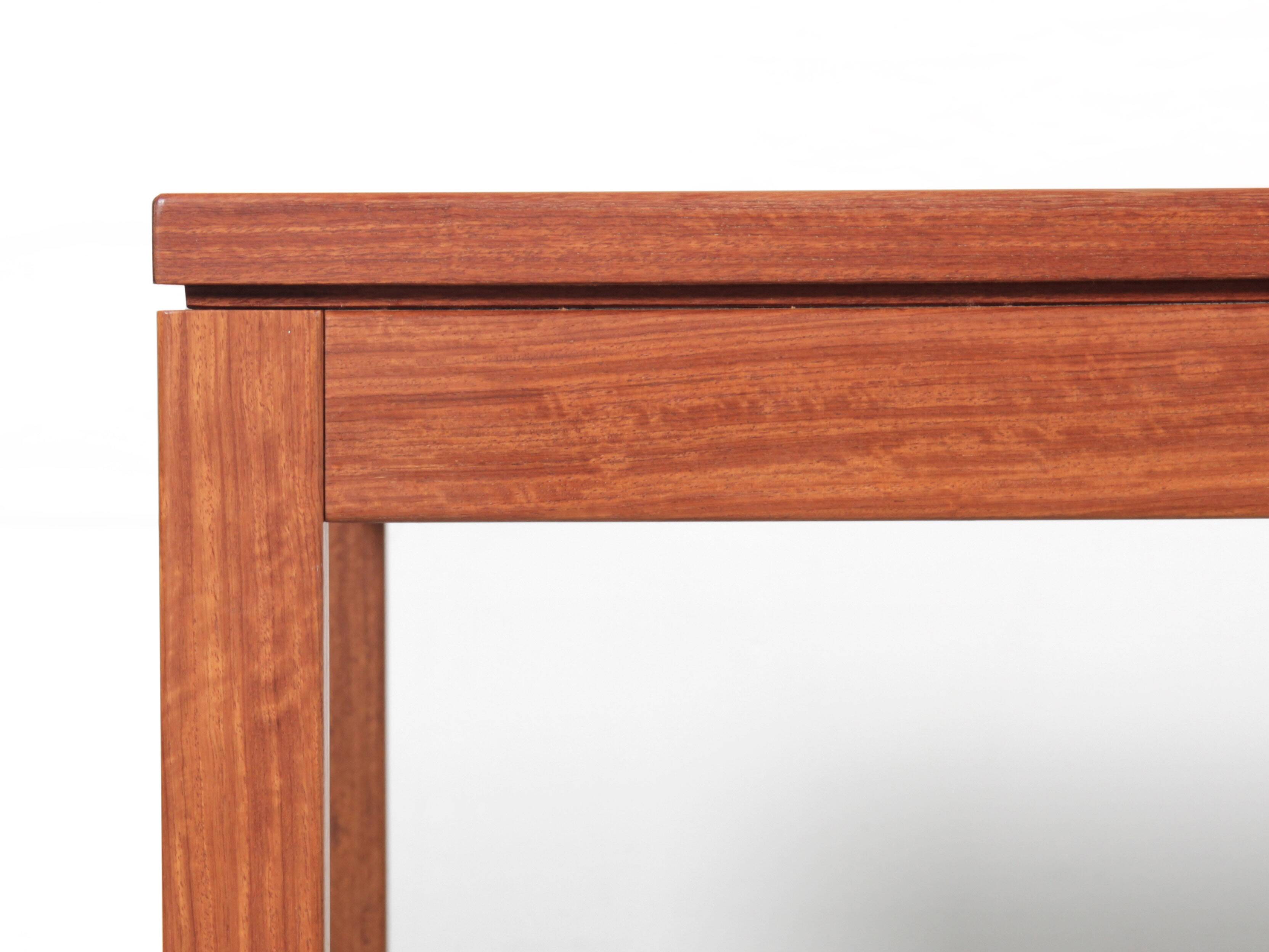 Large Scandinavian coffee table in standing wood marquetry