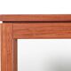 Grande table basse scandinave en marqueterie de bois debout