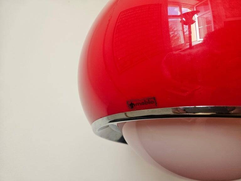 Large Midcentury Pendant Meblo, Space Age, Harvey Guzzini, Italy, 1970s