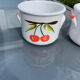 2 pots terrines déco cerises Vintage