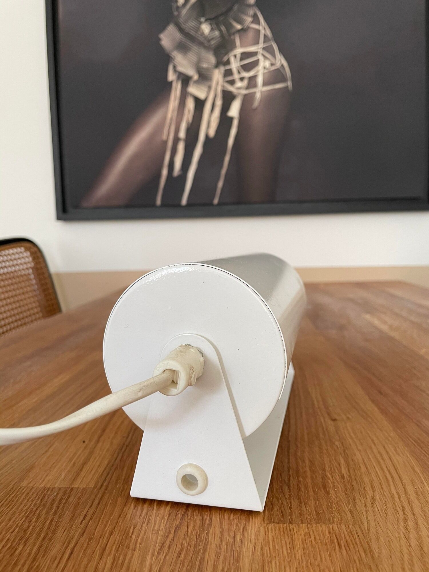 Set de 3 appliques vintage orientable métal laqué blanc, IKEA 1980