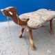 Footrest camel wood ottoman saddle camel oriental style