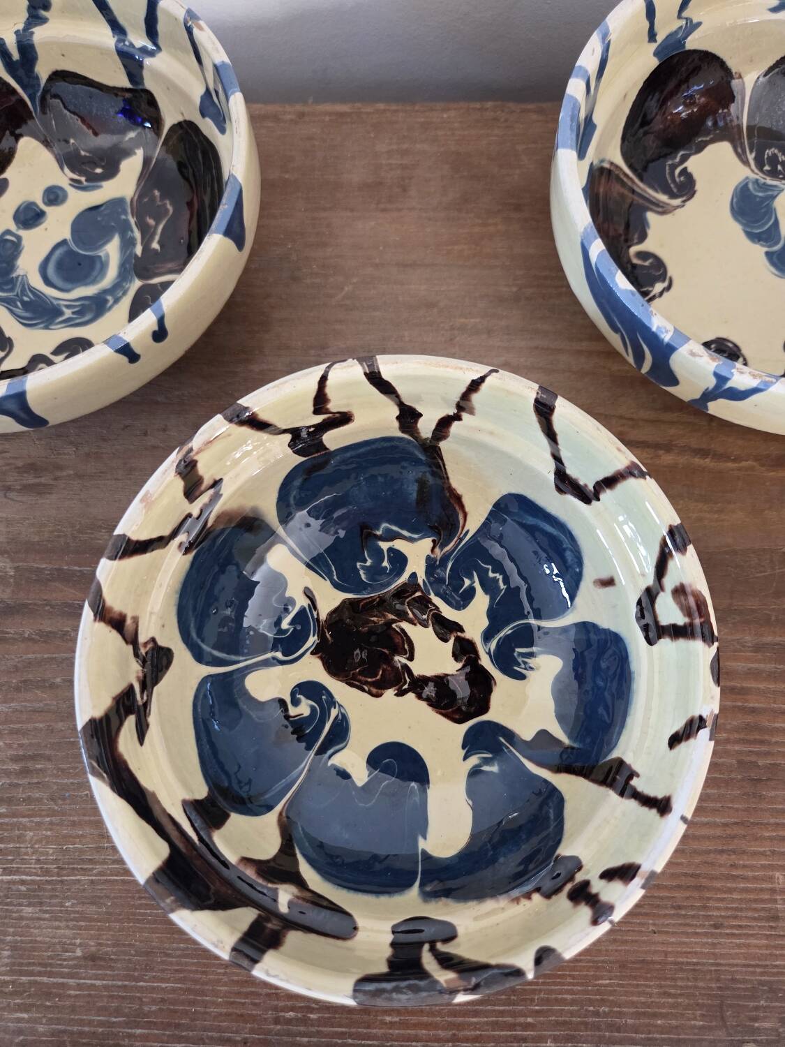 Set of 3 traditional Balkan ceramic bowls