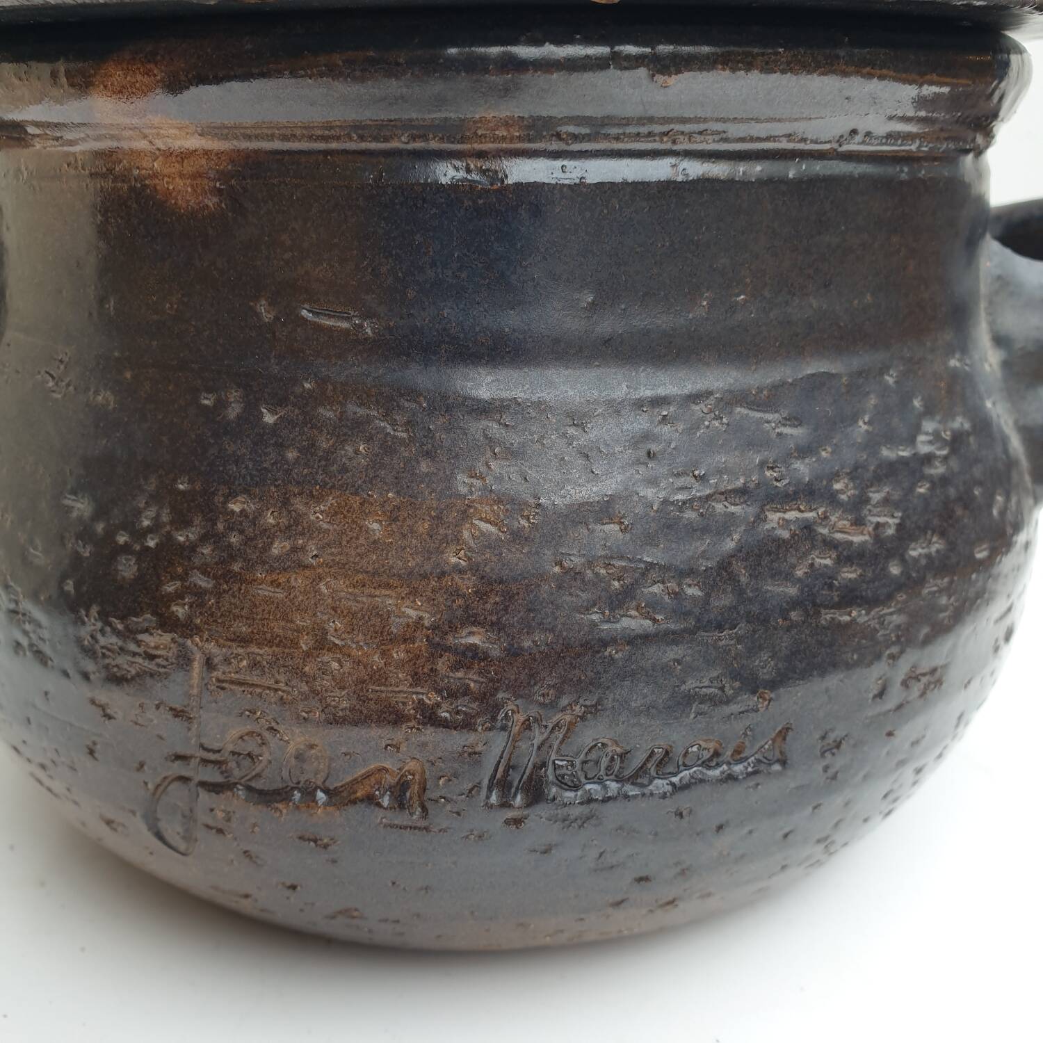 Ceramic by Jean Marais Marmite Covered pot Vallauris 1960s 1970s