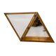 Vintage shallow wall display cabinet with a mirrored back.