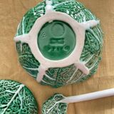 Tureen slush green cabbage with its spoon