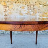 Extendable dining table with butterfly extensions in rosewood circa 60's