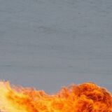 Fireplace accessory designed by Pep Bonet for Alessi, 1980.