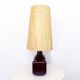 Beautiful ceramic table lamp and 60s straw