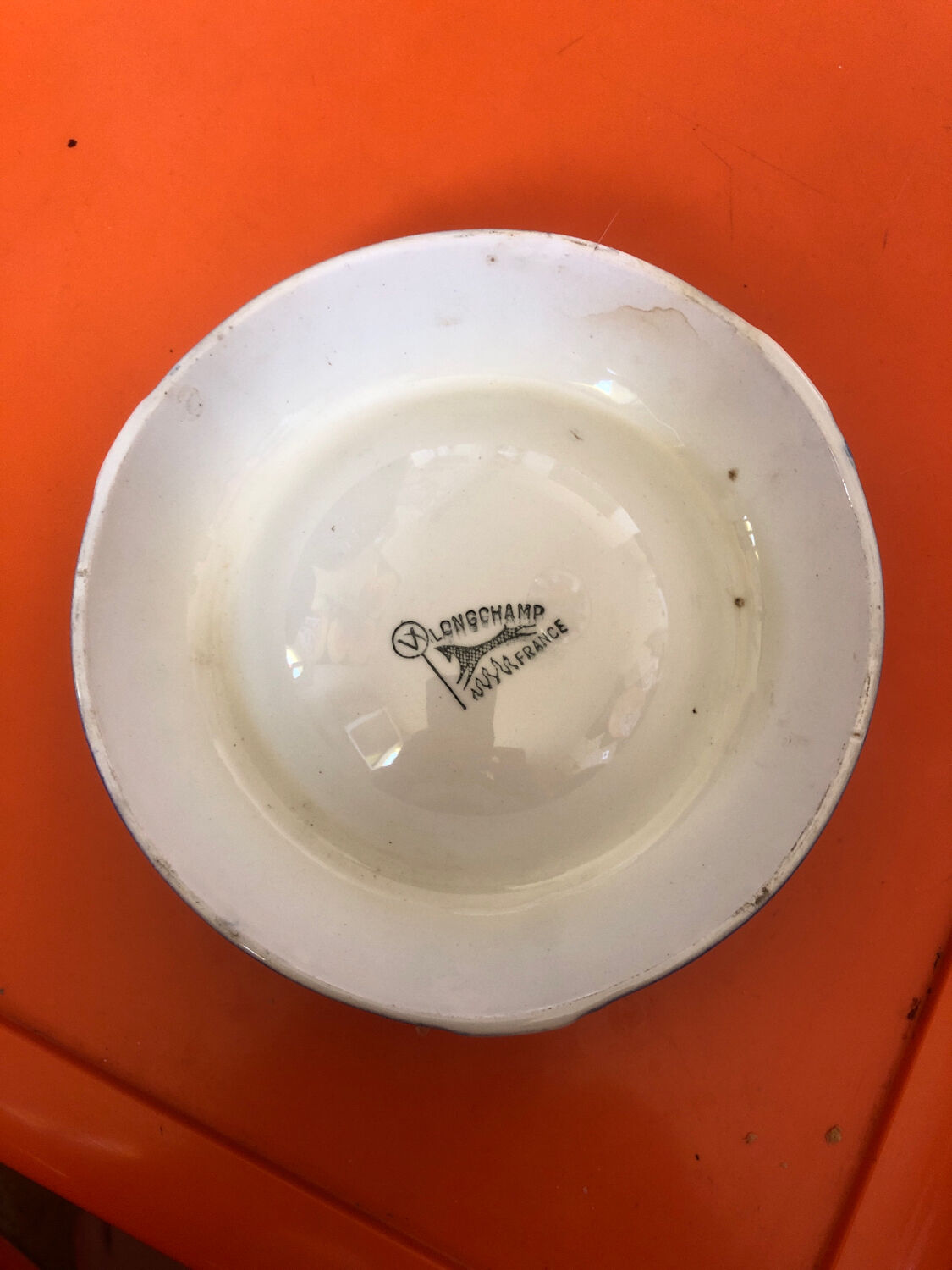 Longchamp France blue gypsy ashtray