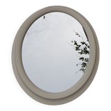 Oval wooden mirror