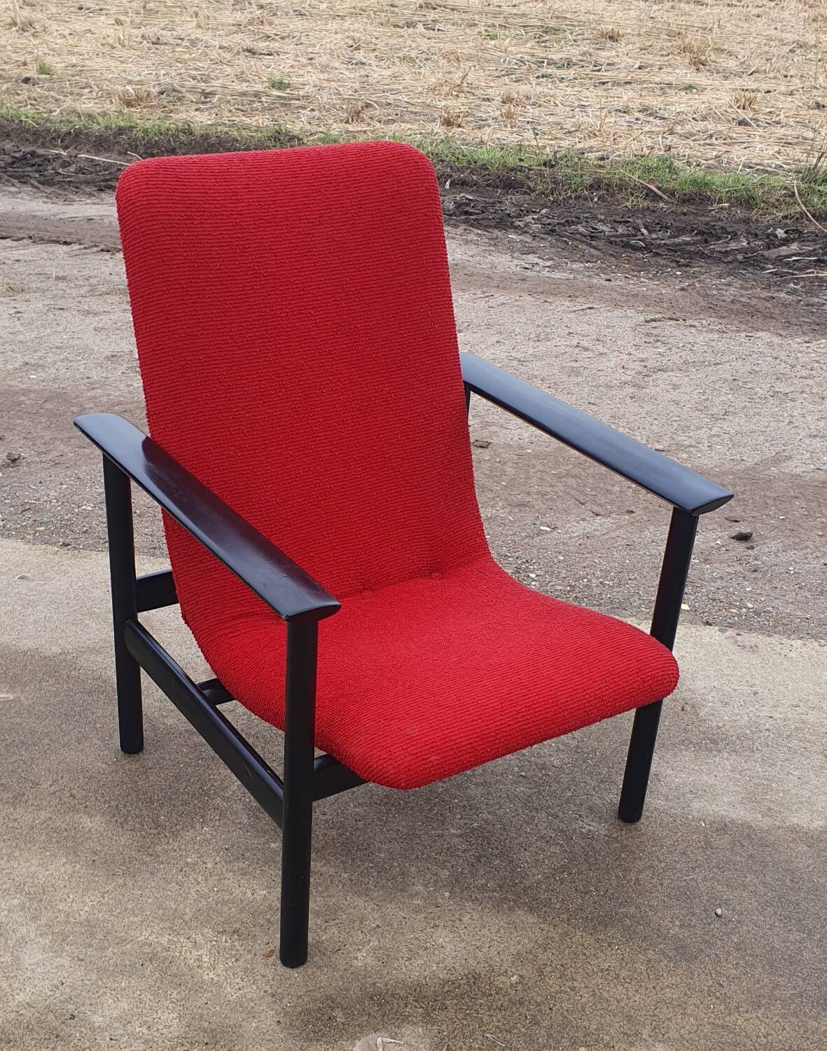 Set 2 vintage Dutch design Impala chair red black Fristho Cor Bontebal