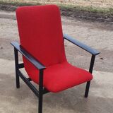 Set 2 vintage Dutch design Impala chair red black Fristho Cor Bontebal