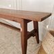 Solid oak compass foot bench