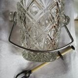 Crystal ice bucket with pliers