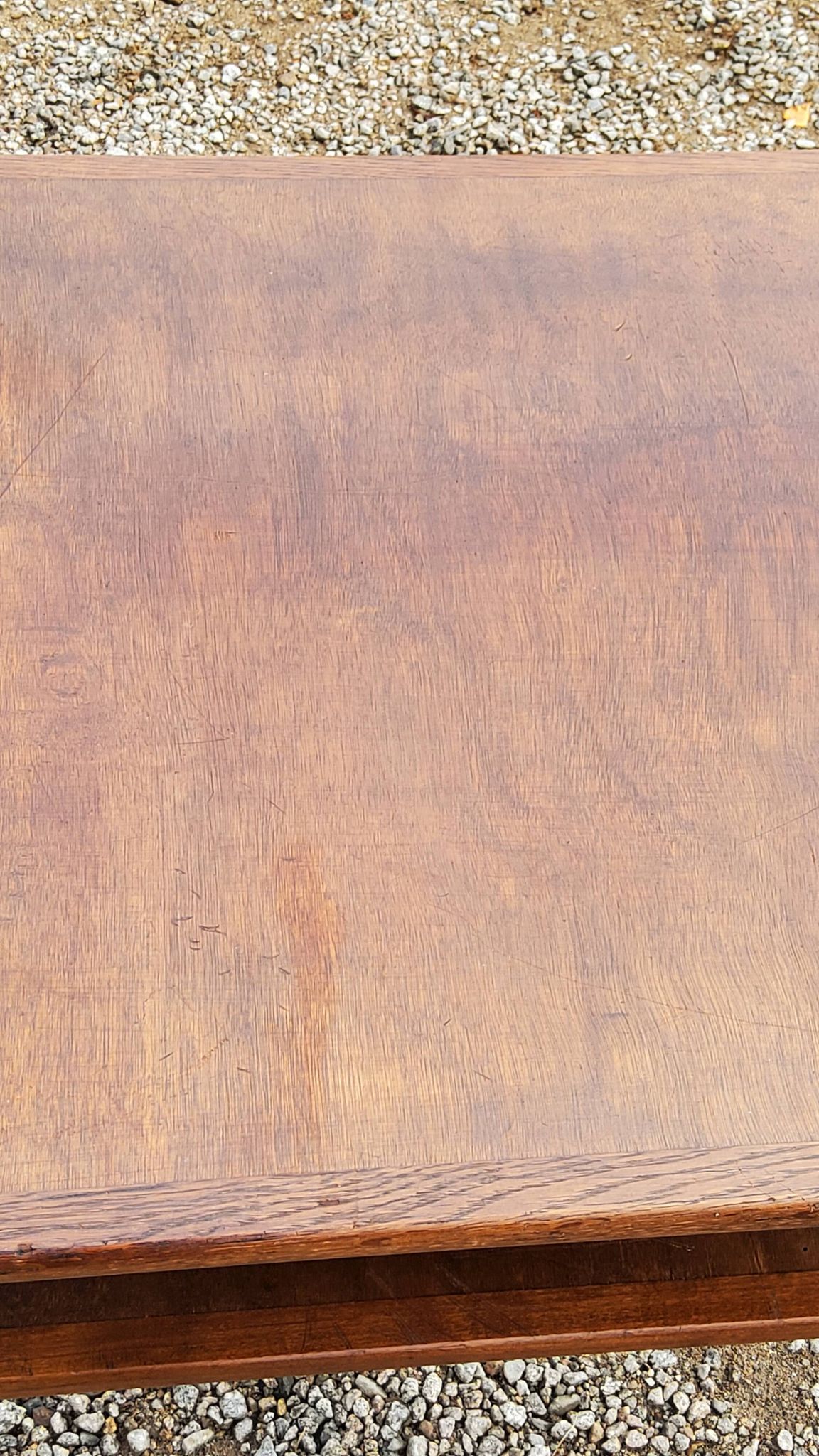 Table d’appoint vintage des années 50 en hêtre chêne et peuplier pieds compas