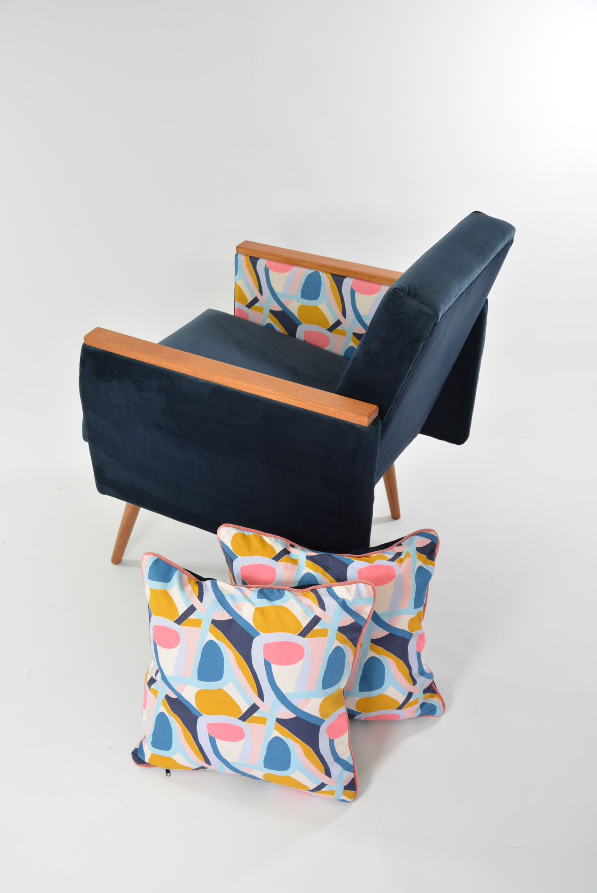 Blue Matisse square chair