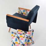 Fauteuil carré Matisse bleu